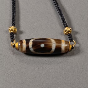 Pure Dzi Bead Necklace from the Tang Dynasty, China