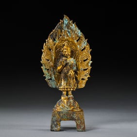 Gilded bronze Buddha statue from the Northern Wei Dynasty, China