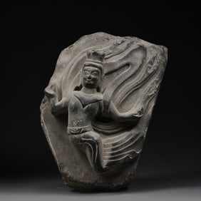Chinese Tang Dynasty Bluestone Flying Apsaras