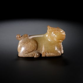 Chinese Han Dynasty Jade Ox