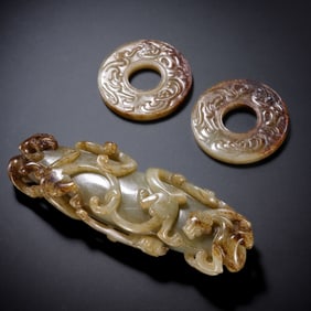 A Group of Chinese Han Dynasty Jade Artifacts
