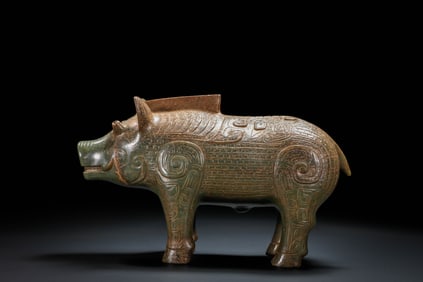 Chinese jade pig from the Shang and Zhou dynasties