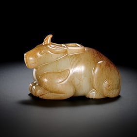 Chinese Han Dynasty Jade Ox