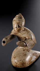 Chinese Han Dynasty Jade Kneeling Figure