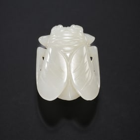 Chinese Hetian Jade Cicada, Qing Dynasty