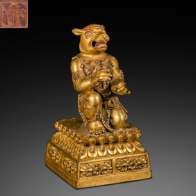 Chinese Ming Dynasty Gilded Bronze Buddha Statue