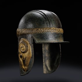Ancient Roman Gilded Bronze Helmet