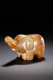 Chinese Han Dynasty Jade Elephant