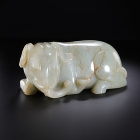 Chinese Han Dynasty Jade Elephant