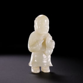 Chinese Qing Dynasty Hetian Jade Figures