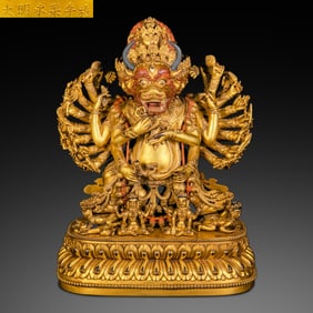 China Ming Yongle period gilt bronze Buddha statue