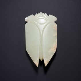Chinese Han Dynasty White Jade Cicada