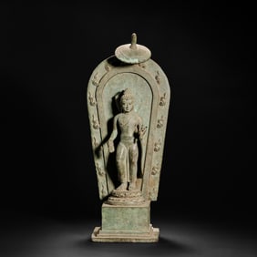 West Asian bronze Buddha statue