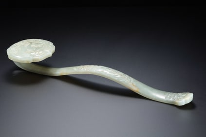 Chinese Qing Dynasty Hetian Jade Ruyi Ornaments