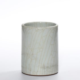 Chinese Qing Dynasty Qianlong period imitation official glaze pen holder