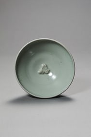 Yaozhou kiln moon-white glaze bowl, late Tang and Five Dynasties period, China