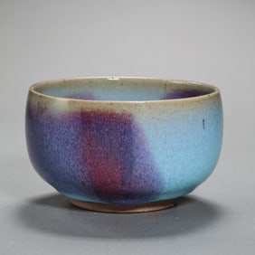 Chinese Northern Song Dynasty Jun kiln sky blue glaze hanging red cup