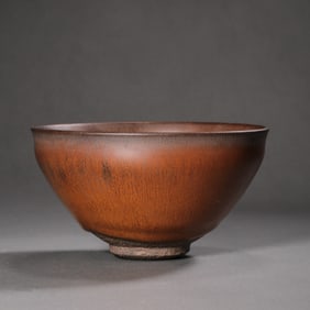 Chinese Southern Song Dynasty Jian kiln persimmon red glaze bowl