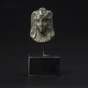 Roman Byzantine Bronze Bust Votive Head [2.4 x 3.5cm, 56gram]