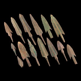 Collection of Ancient Luristan Bronze Arrowheads [14pcs, 190gram]