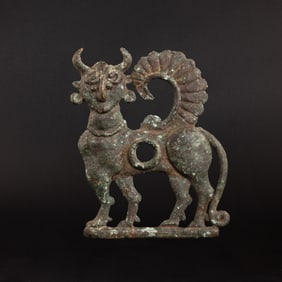 Near Eastern Luristan Ancient Nomadic Bronze Horse Bit Belt For Decorated Cloths Ornaments