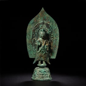 Standing bronze Buddha statue from the Northern Wei Dynasty, China