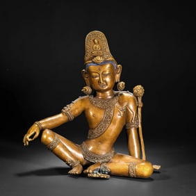Chinese Ming Dynasty Alloy Bronze Seated Buddha