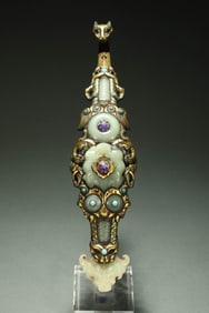 Chinese Warring States Period inlaid gold and silver belt hook