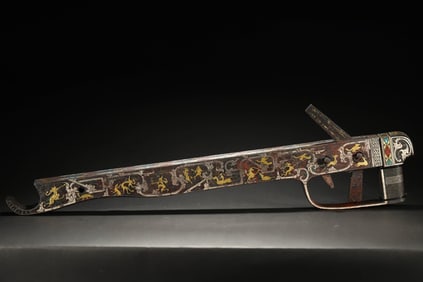 Chinese Warring States Period inlaid gold and silver crossbow mechanism