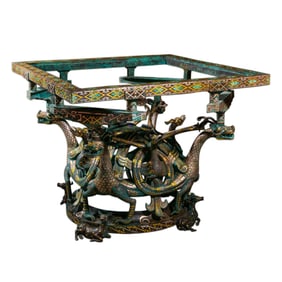 Chinese Warring States Period Inlaid Gold and Silver Zun