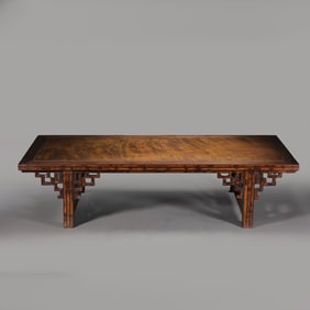 Chinese Qing Dynasty Huanghuali wood kang table