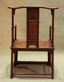 Chinese Qing Dynasty Huanghuali wood armchair