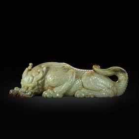 Chinese Han Dynasty Jade Auspicious Beasts
