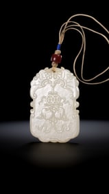 Chinese Qing Dynasty Hetian jade pendant