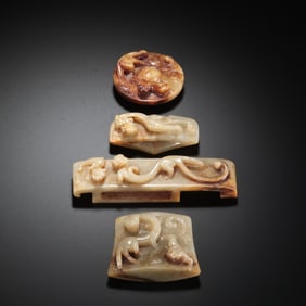 A set of Chinese Han Dynasty jade sword ornaments