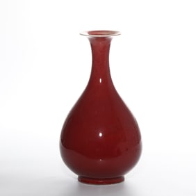Chinese Ming Dynasty red-glazed jade vases