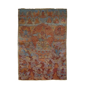 Chinese Qing Dynasty Buddhist Brocade