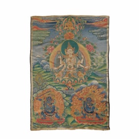 Chinese Qing Dynasty Buddhist Brocade