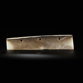Chinese Neolithic Three-Hole Jade Knife