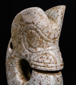 Chinese Neolithic Hongshan Culture Chicken Bone White Jade Pig Dragon