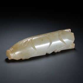 Chinese Han Dynasty Jade Pig Hand Grip