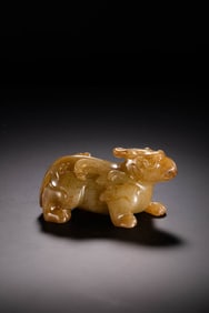 Chinese Han Dynasty Jade Auspicious Beasts