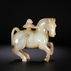 Chinese Han Dynasty Jade Horseman