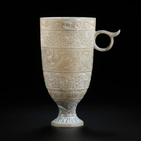 Chinese Han Dynasty Jade Cup