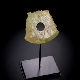 Jadeware with animal-face patterns from the Shang and Zhou dynasties in China