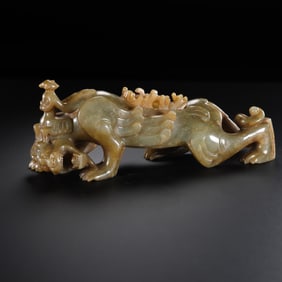 Chinese Han Dynasty Jade Auspicious Beasts