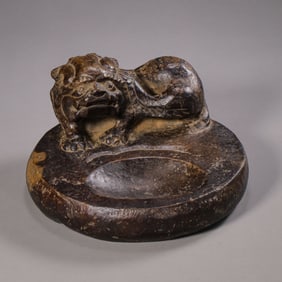 Chinese Tang Dynasty Stone Lion Inkstone