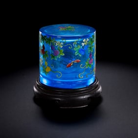 A set of Chinese Qing Dynasty glazed thumb rings