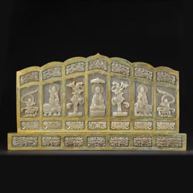 Chinese Liao Dynasty Hetian jade screen