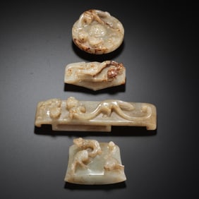 A set of Chinese Han Dynasty jade sword ornaments